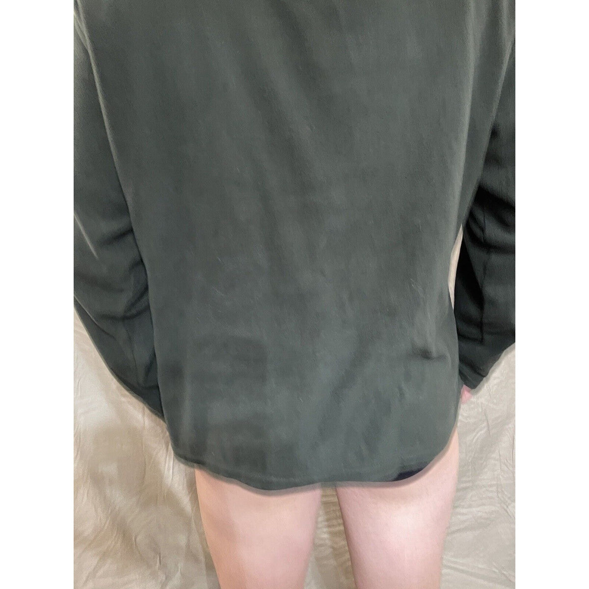 Men's Habit Large quarter zip pullover sweatshirt green
