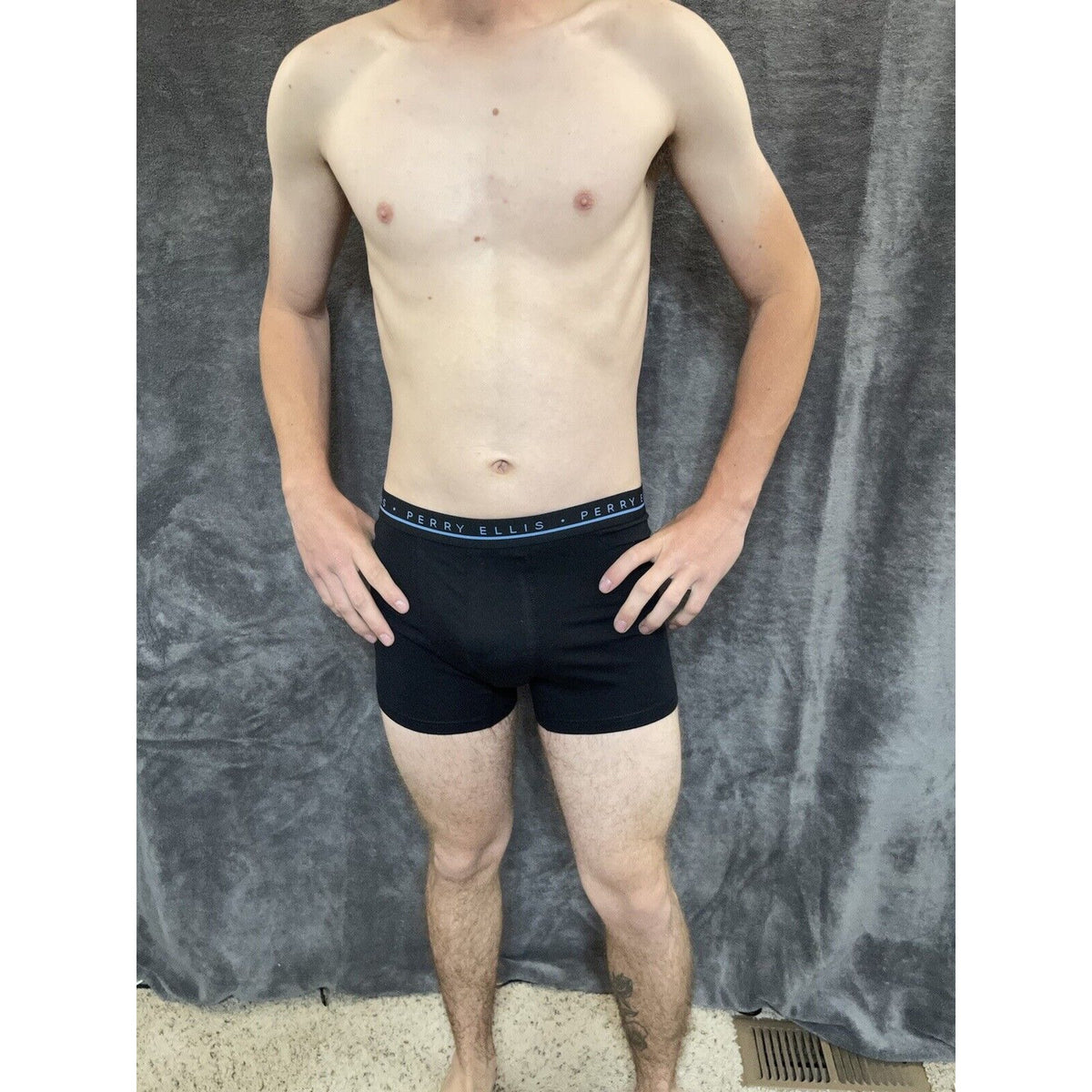 men's black perry ellis portfolio boxer brief Medium