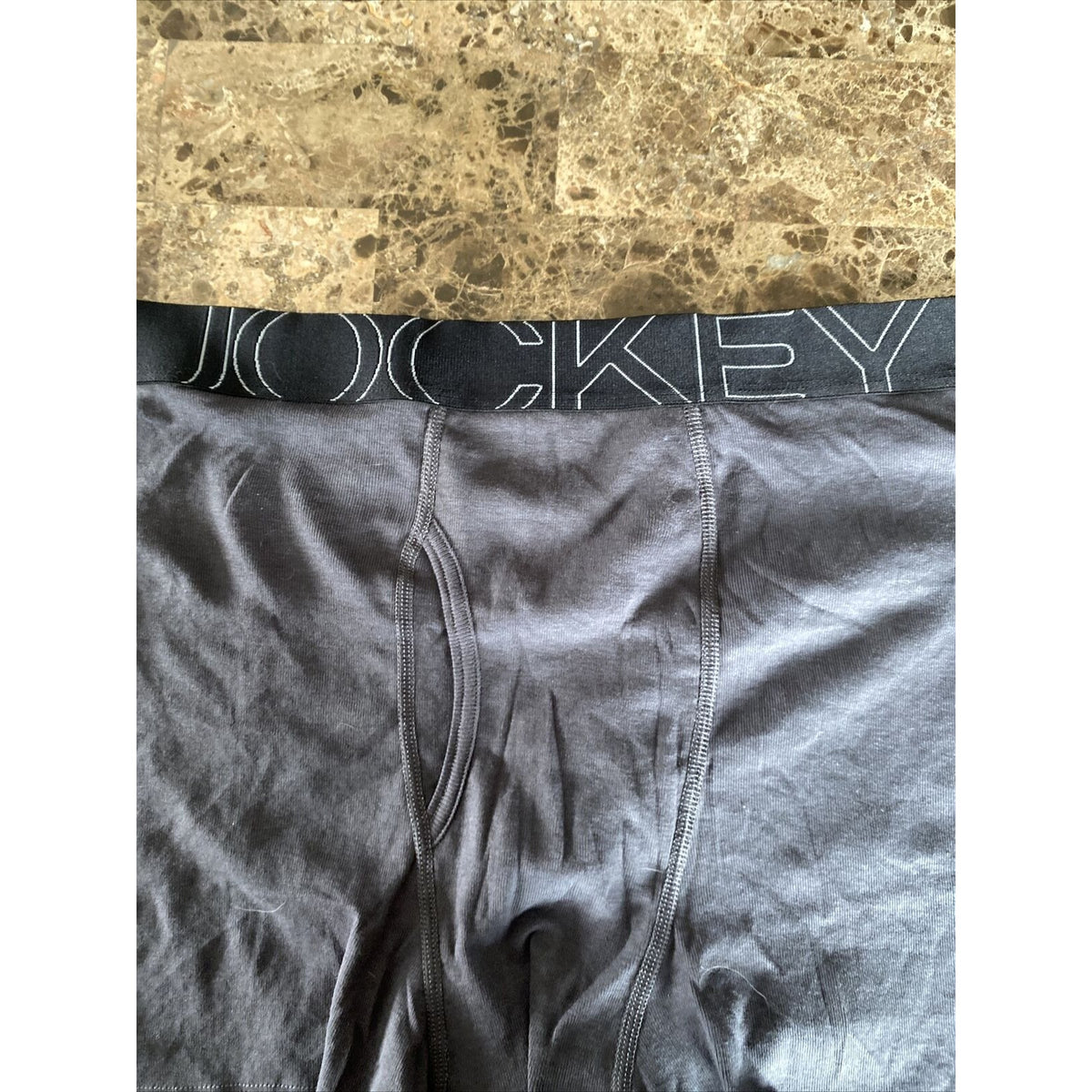 Jockey Men's Active Blend Size Extra Large Boxer Briefs Gray With Black Bans NEW