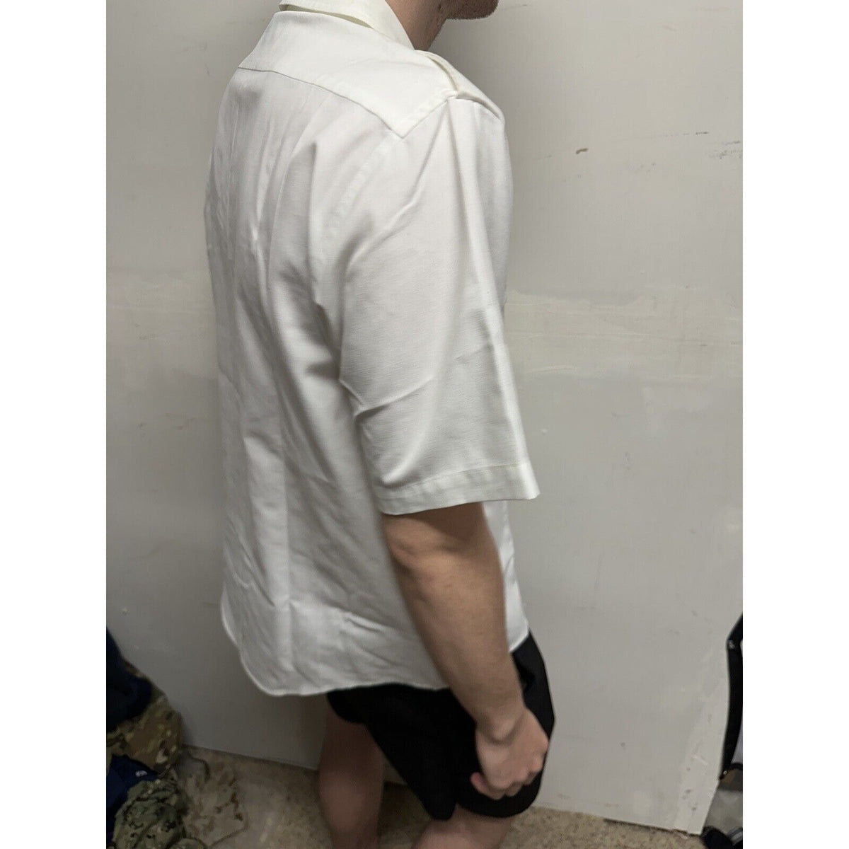 Army Men’s 16c Short Sleeve Button Up White Uniform Shirt