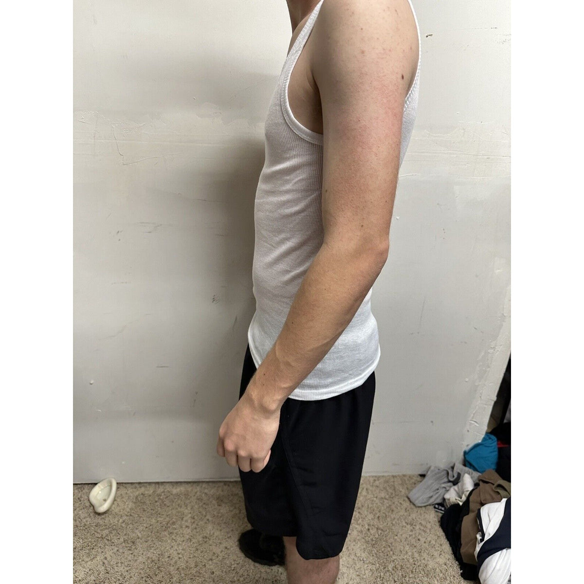 Men’s Small Spyder Muscle Shirt Tank Top White