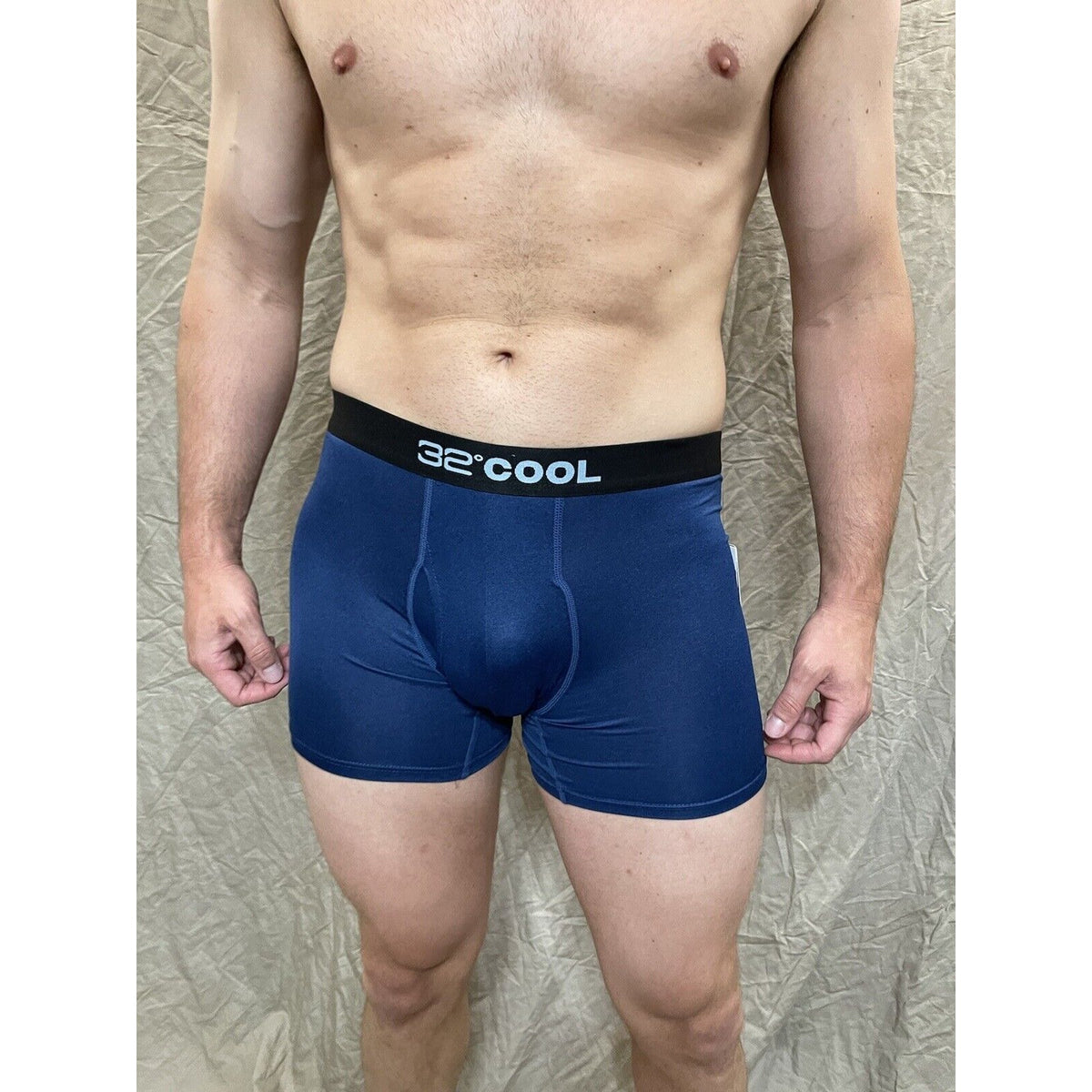 men's 32 degree cool ht royal blue 7% spandex boxer briefs Medium