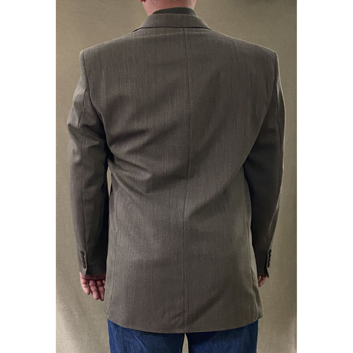 DKNY Men’s size 44L 100% Wool-Laine Brown Blazer