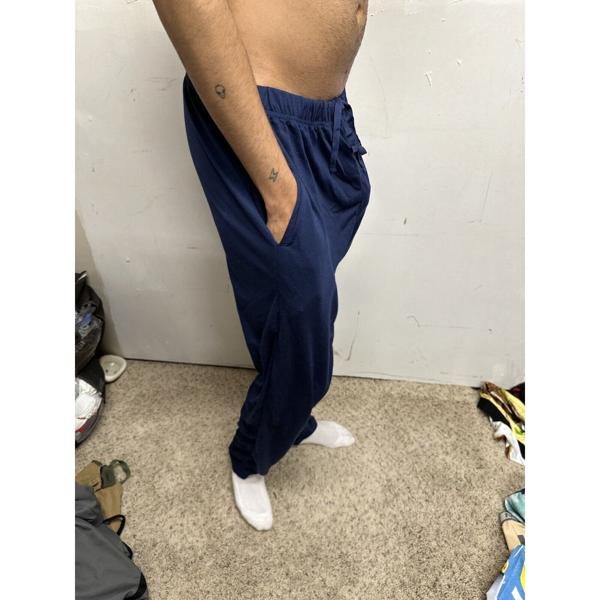 Men’s Dark Blue Collections Lounge Pants Sleep Wear Large