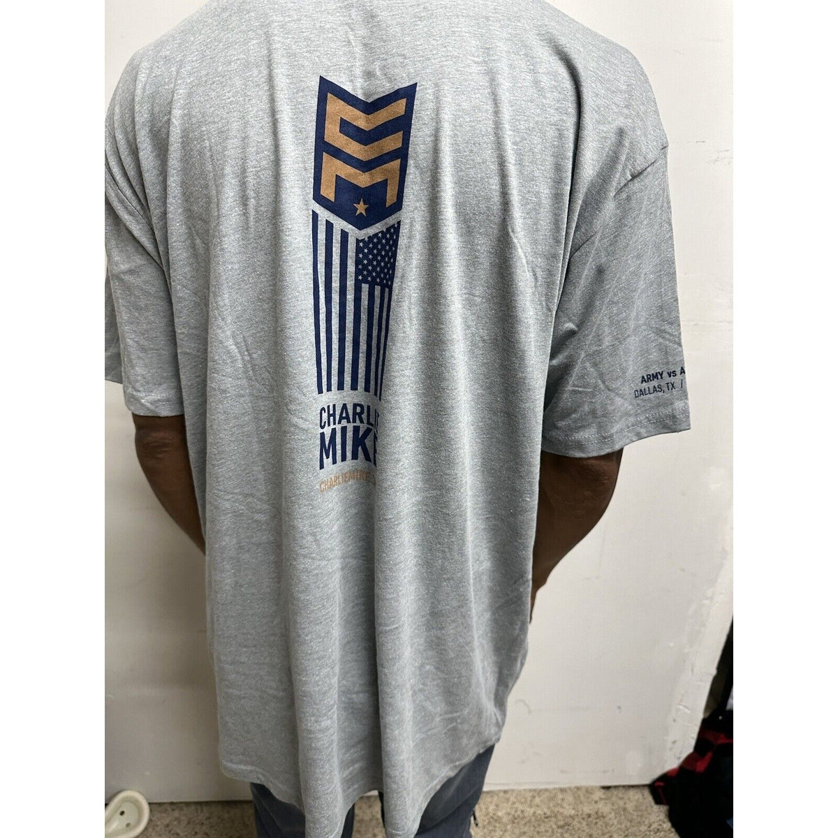 Men’s Gray Next Level XXL Charlie Mike Air Force Tshirt