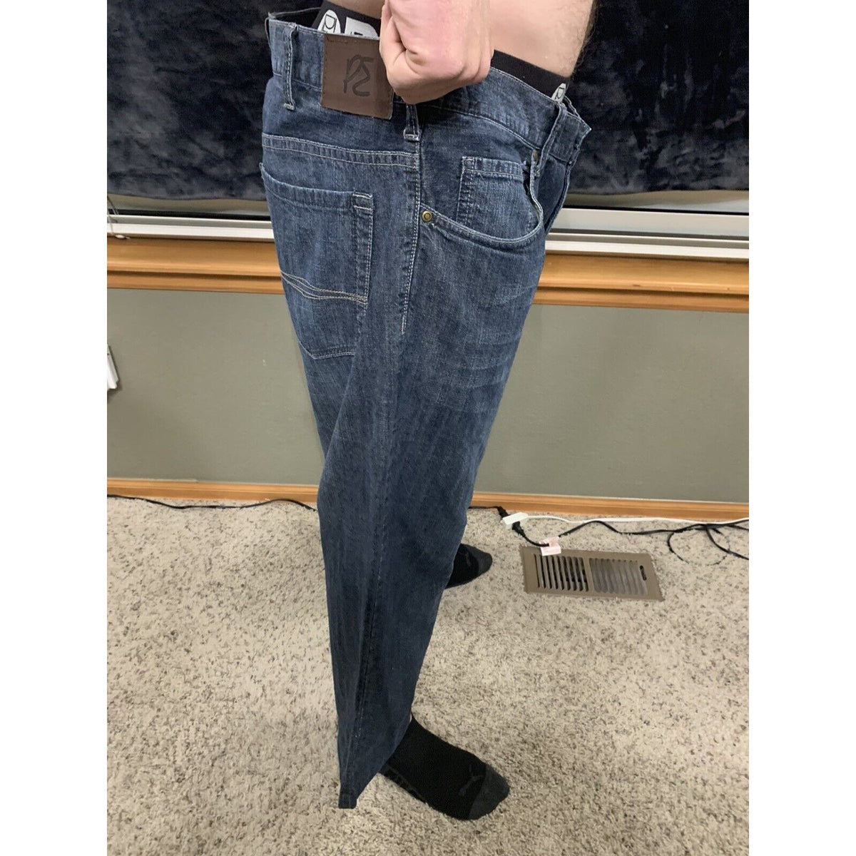PERRY ELLIS  Premium Denim Mens Blue Jeans Size 40x30