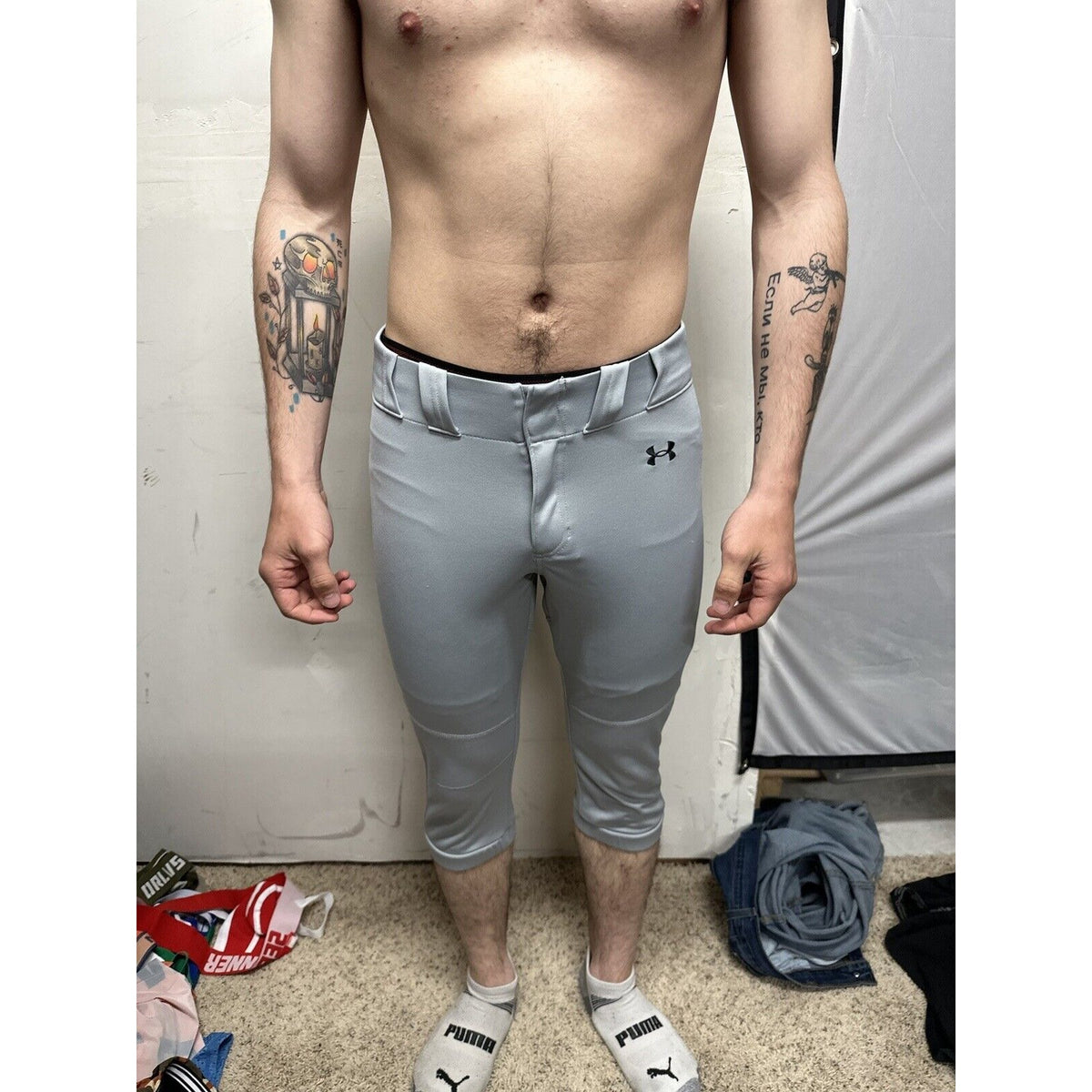 Men’s Small Gray Softball Heatgear Baseball Pants under armour