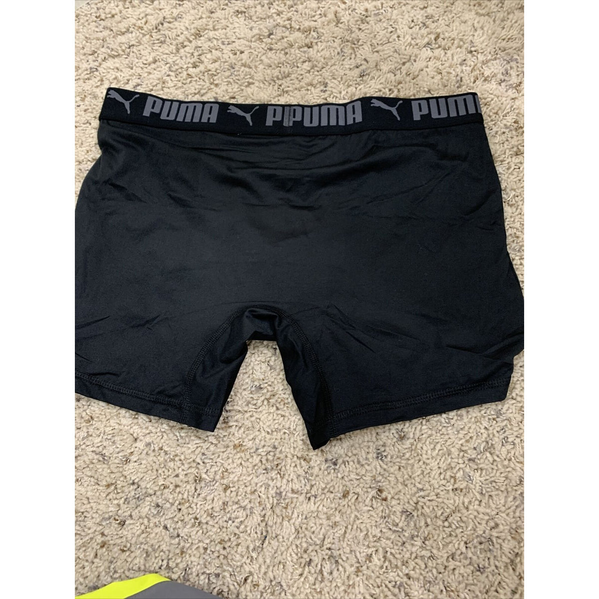Puma Men’s Black Compression Shorts Large 10% Spandex