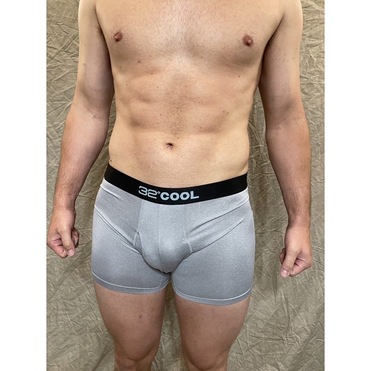 men's icy grey 32 degrees cool compression boxer brief Large