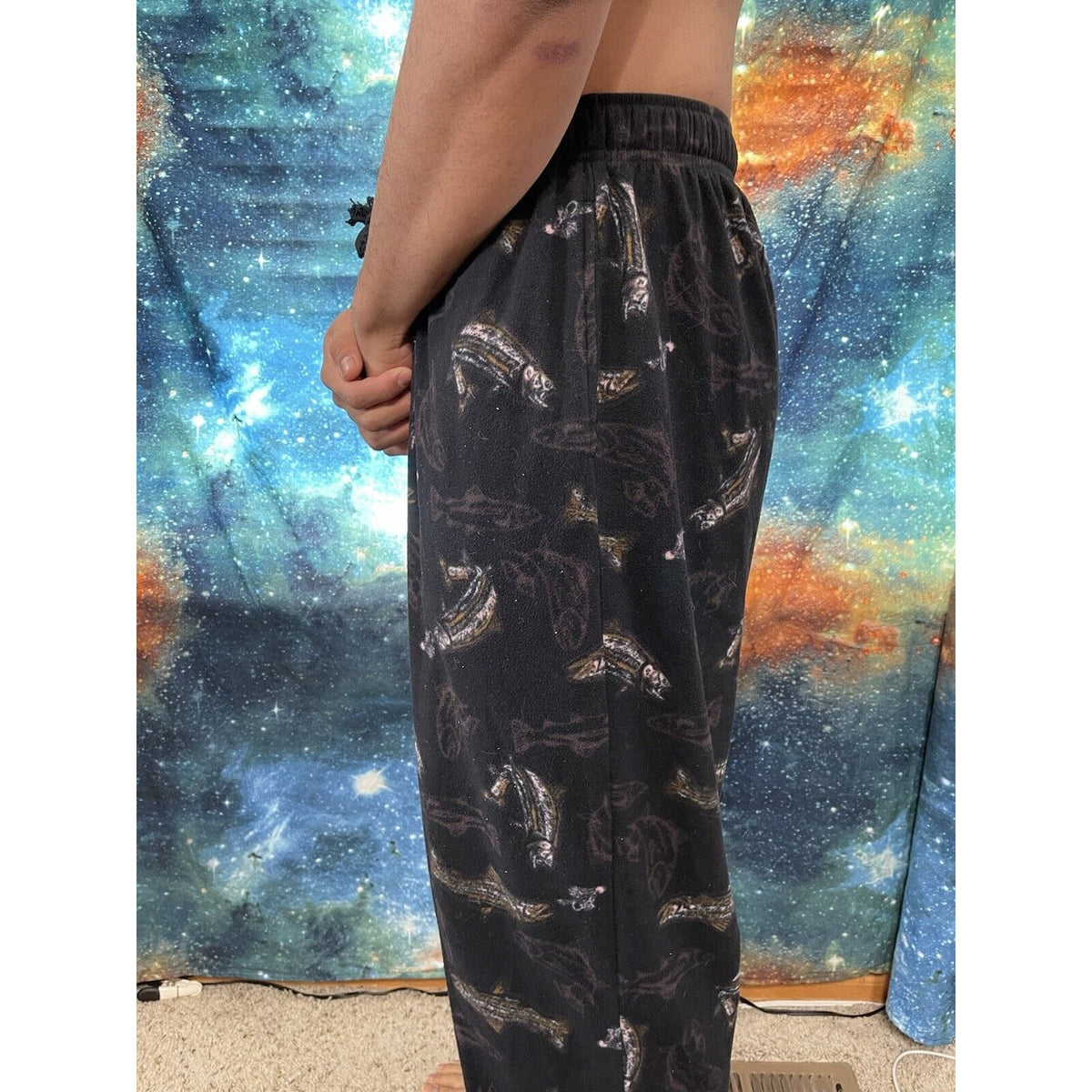 Men’s Fish Black Croft and Barrow Sleep wear pants large