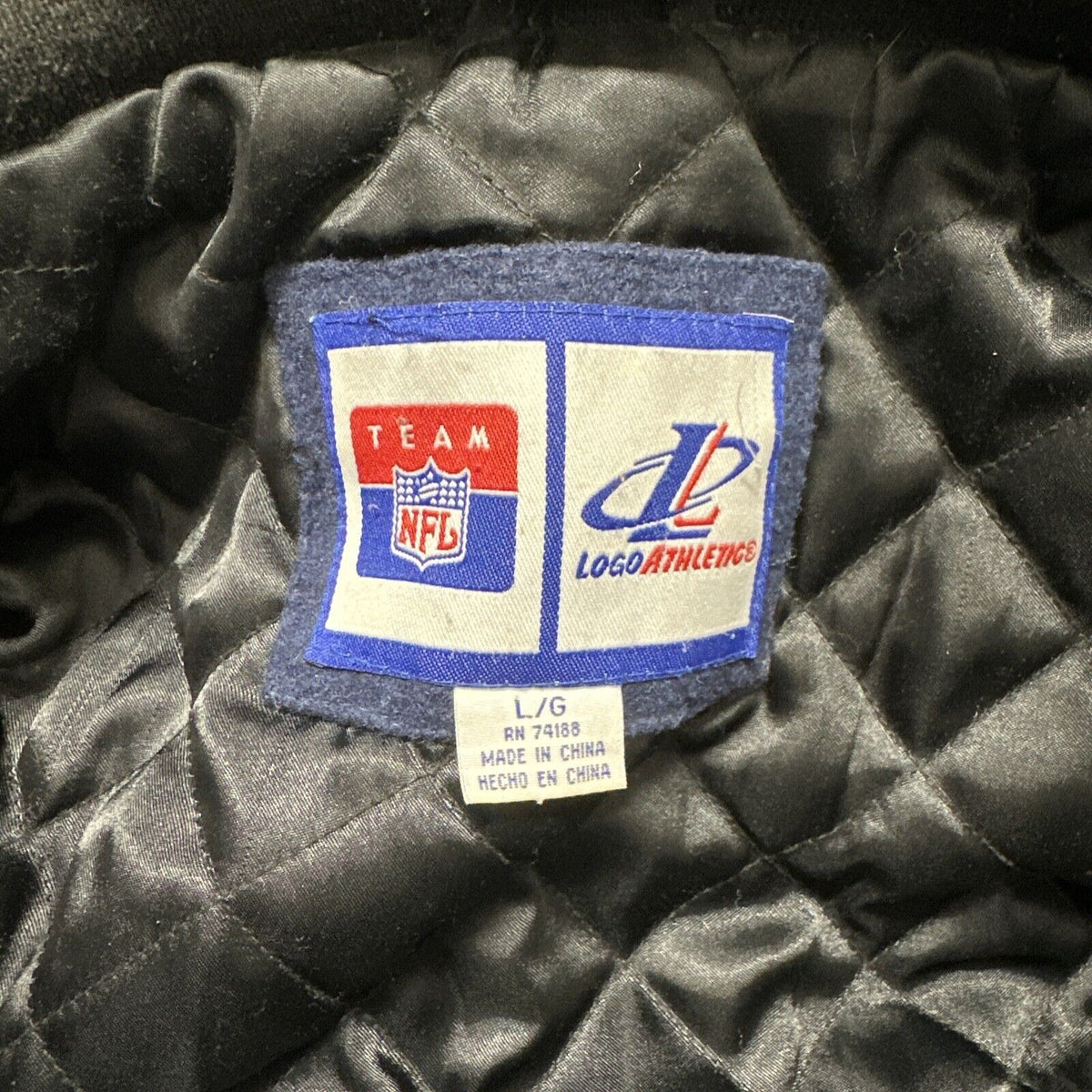 Vintage Team NFL Logo athletics Large Denver Broncos Leather Jacket