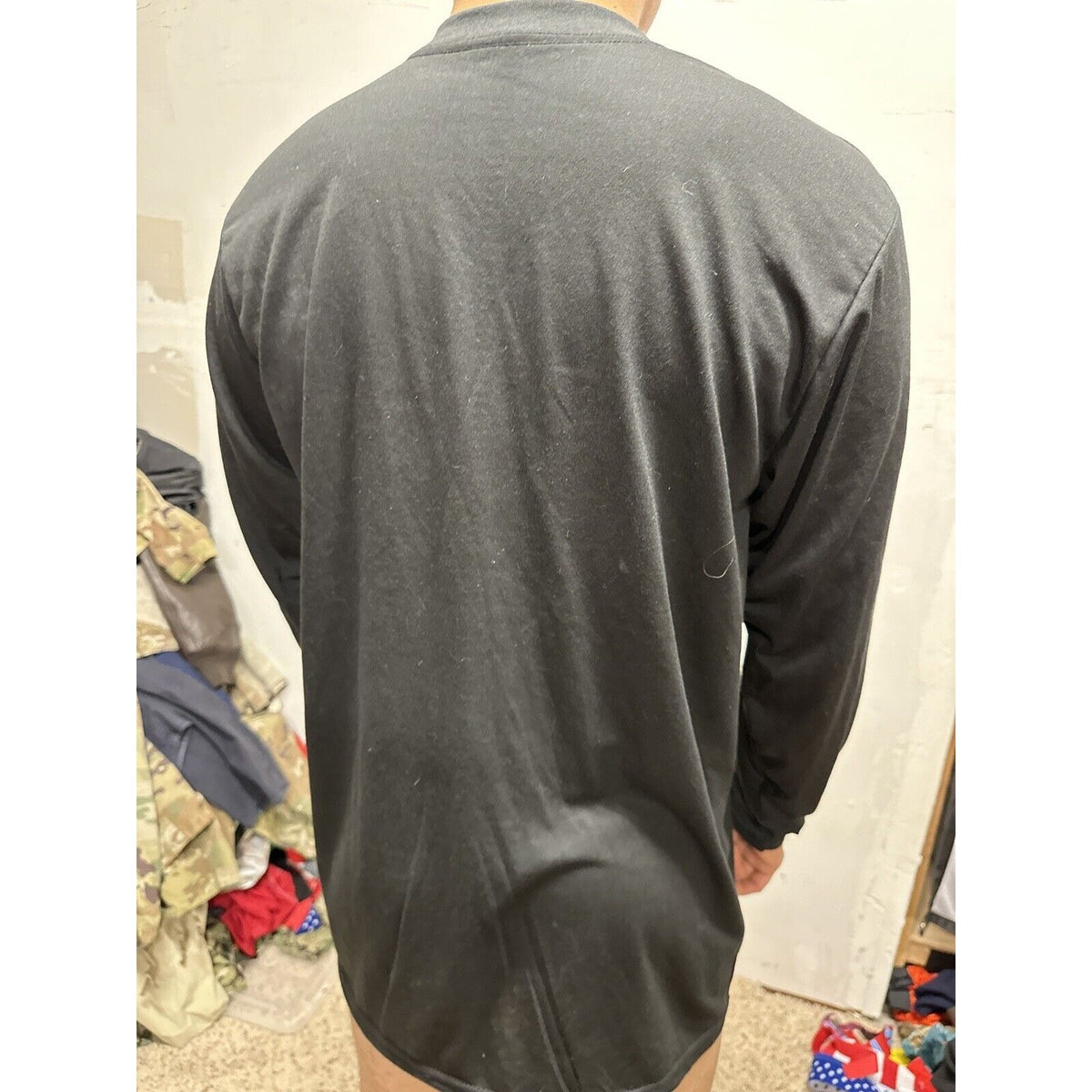 Men’s Black Medium Army Long Sleeve Apfu Fitness Uniform