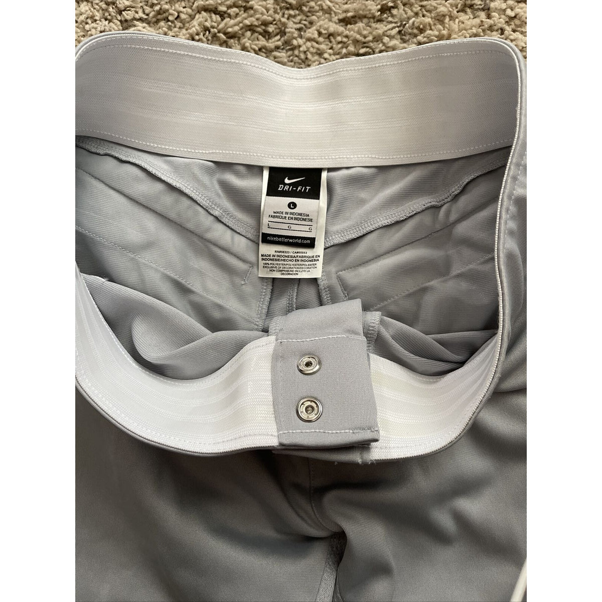 Men’s Nike Gray Baseball Pants Dri Fit