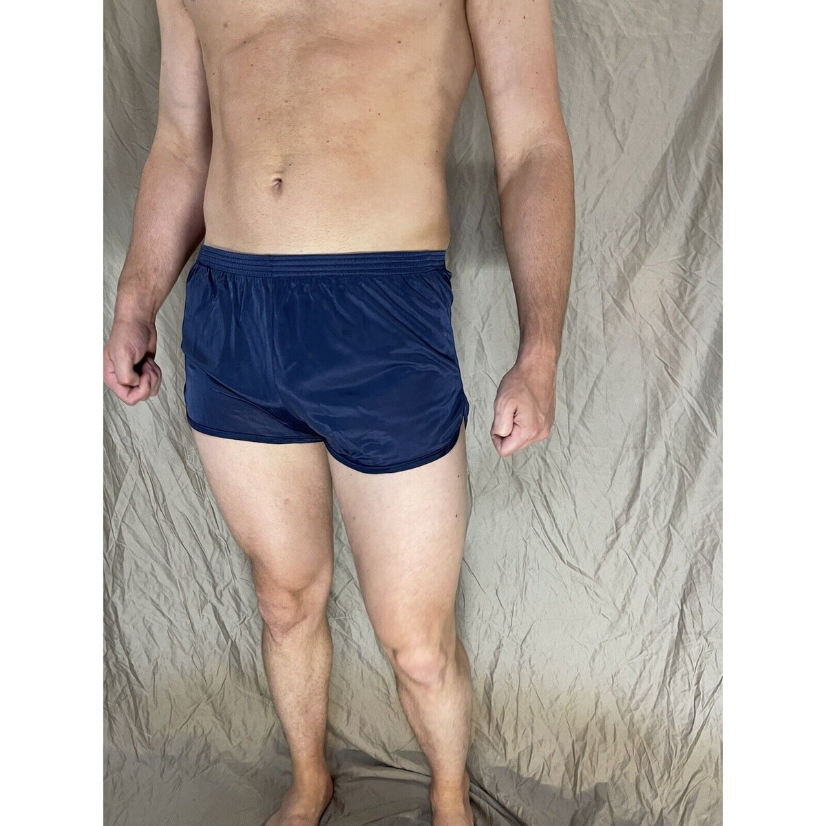 Soffe Ranger Panty Silkies PT Shorts Military Workout Bottom Navy Blue Med