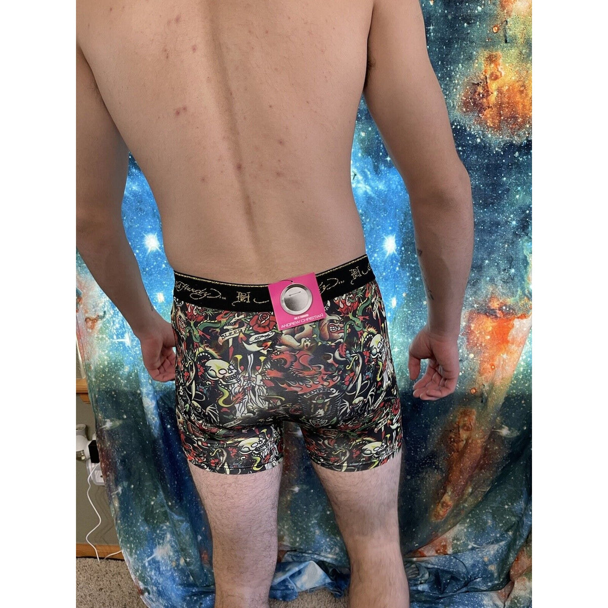 men's ed hardy compression shorts small skeleton New And Unworn