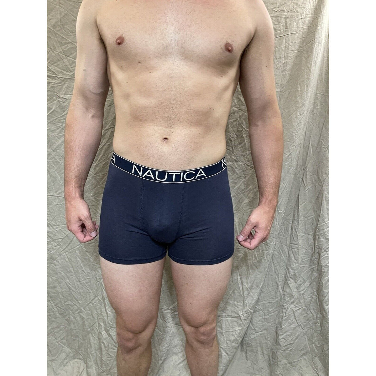 men's nautica 5% spandex boxer brief  Blue Extra Large