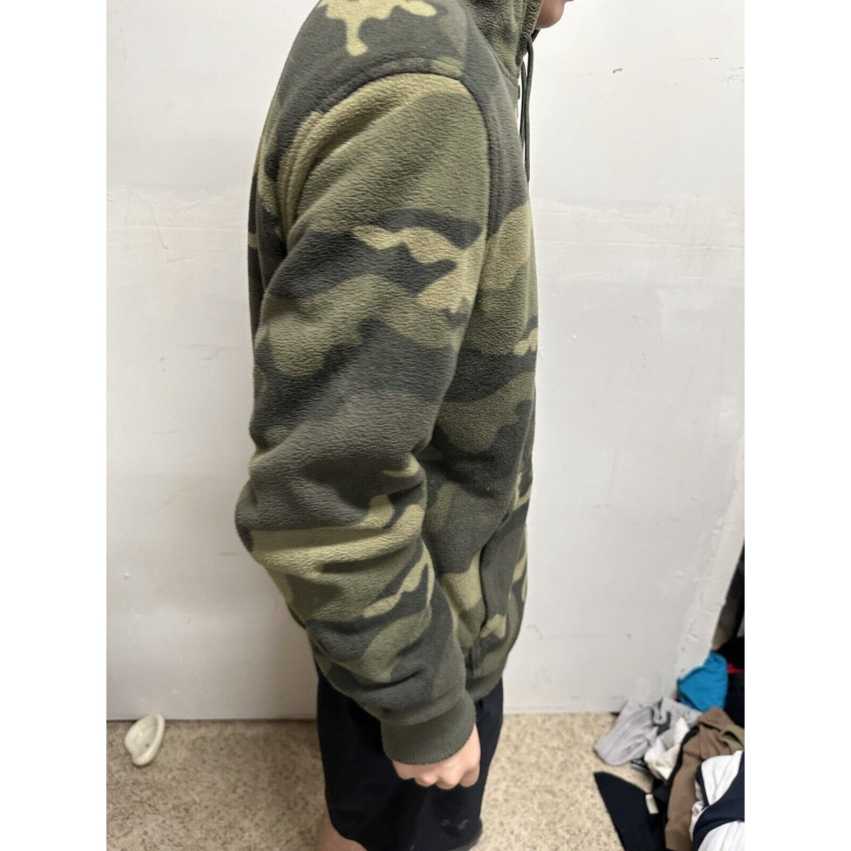 Men’s Fuzzy Large Mossimo Camo Hoodie Full zip Jacket