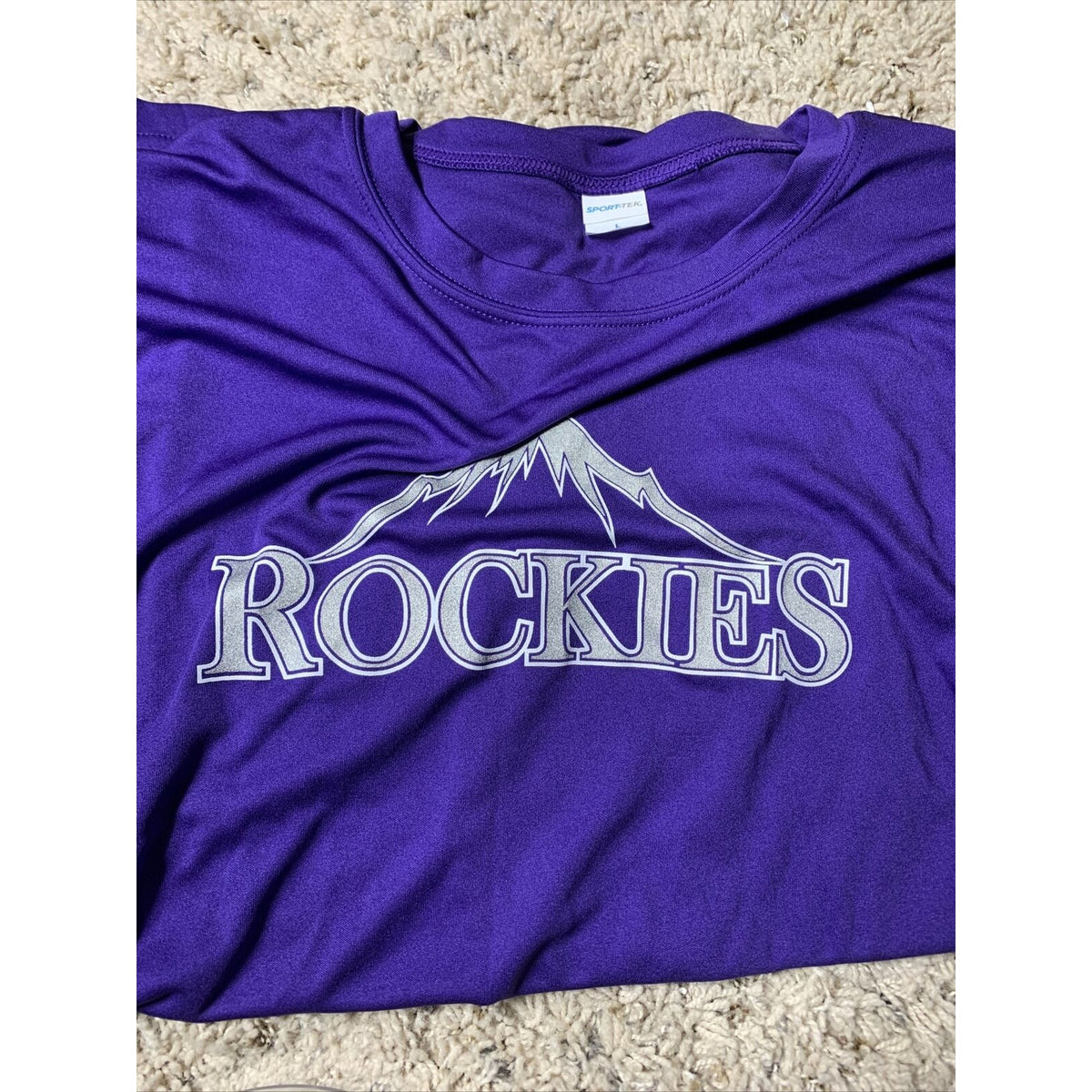 Colorado Rockies Moisture Wicking Sport-tek T-shirt Large