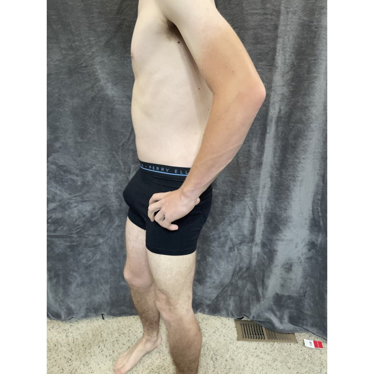 men's black perry ellis portfolio boxer brief  Large