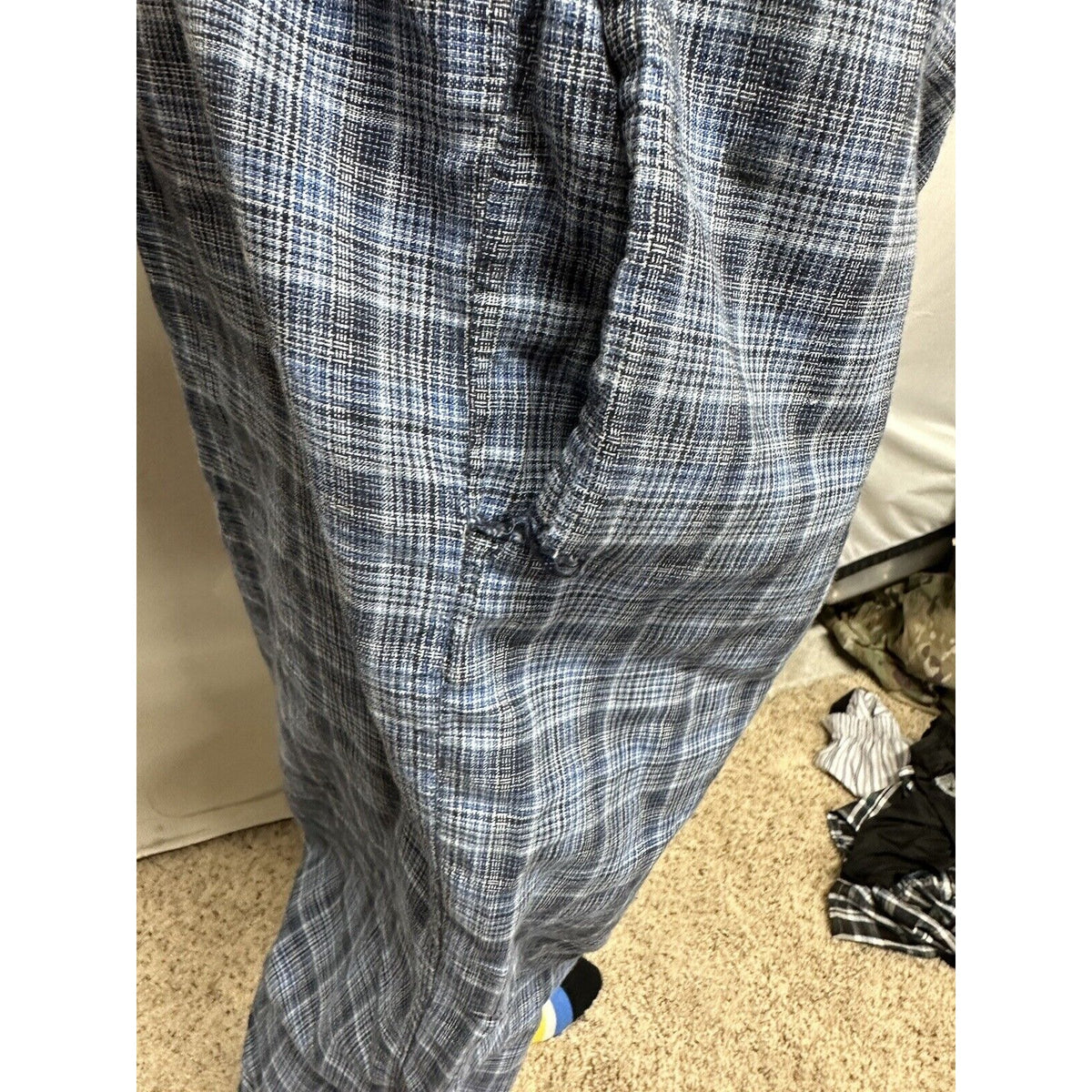 Men’s Blue Plaid Hathaway Sport Small Lounge Pants Pajamas