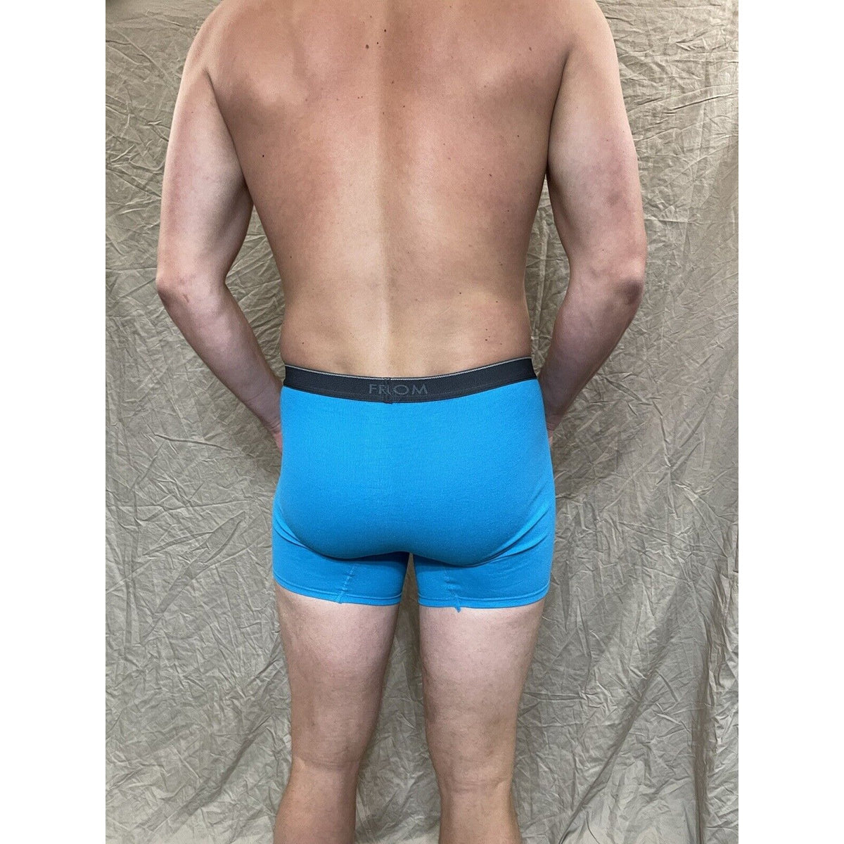 men's Aqua Blue fruit of the loom cotton boxer brief Small