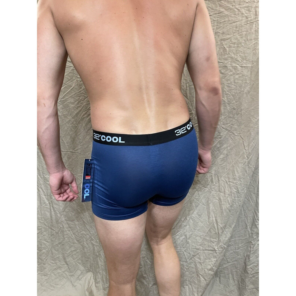 men's 32 degree cool ht royal blue 7% spandex boxer briefs Extra Large