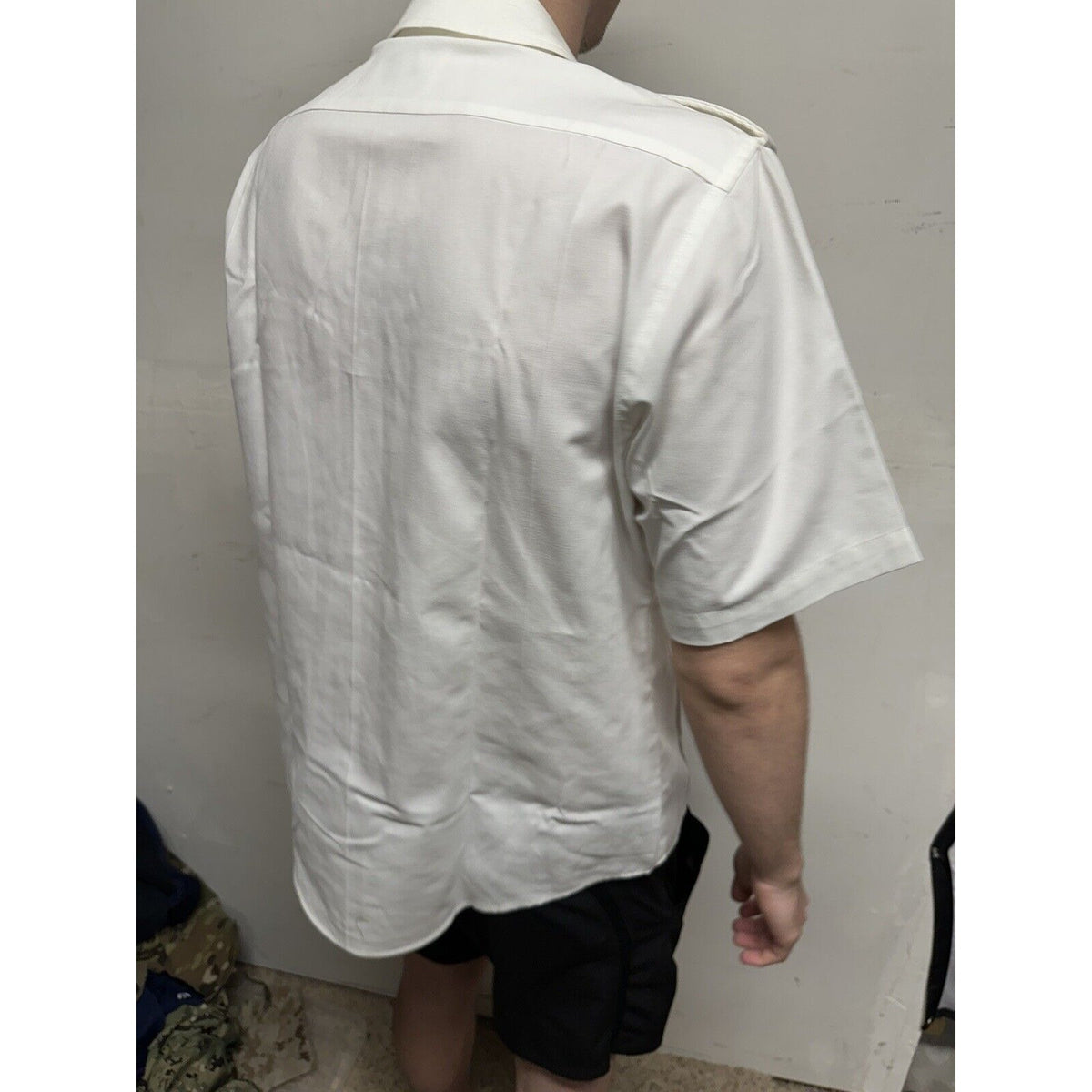 Army Men’s 16c Short Sleeve Button Up White Uniform Shirt