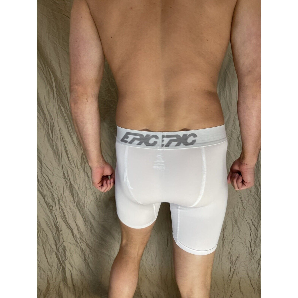 Teen Boy epic stretch white epicool compression shorts Youth Large