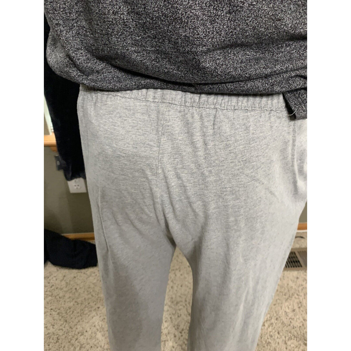Tommy Hilfiger Mens Large Relaxed Fit 100% Cotton Lounge Sleep Pant Gray
