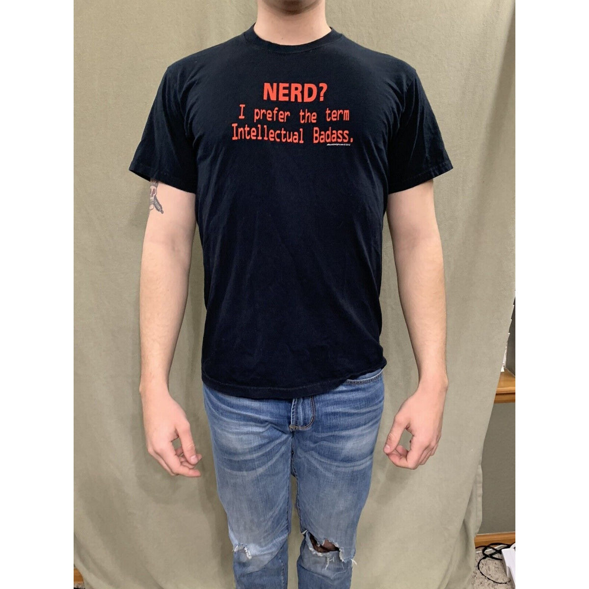 Fruit Of The Loom Medium Black Shirt Nerd? I Prefer The Term Intellectual Badass
