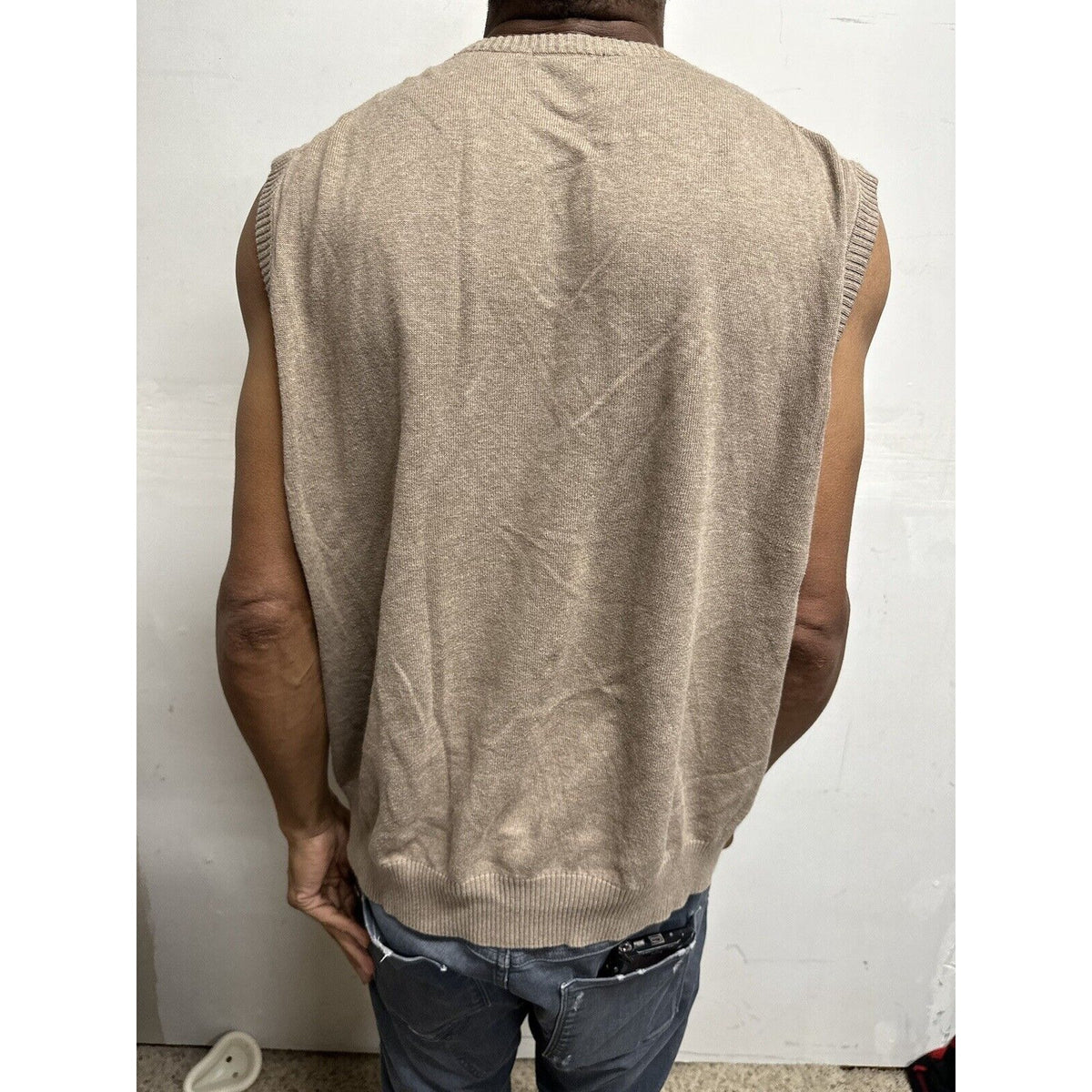 Men’s Dockers Sleeveless XL Tan Sweater
