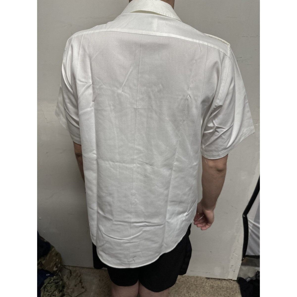 Army Men’s 16c Short Sleeve Button Up White Uniform Shirt