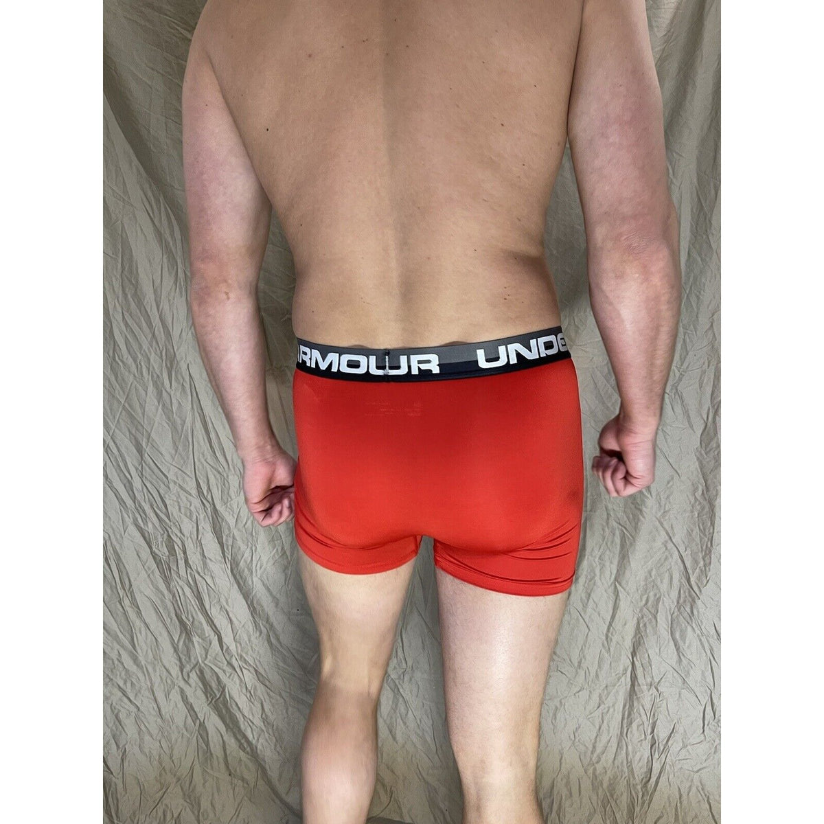 boys youth xl under armour boxerjock red with black and gray band