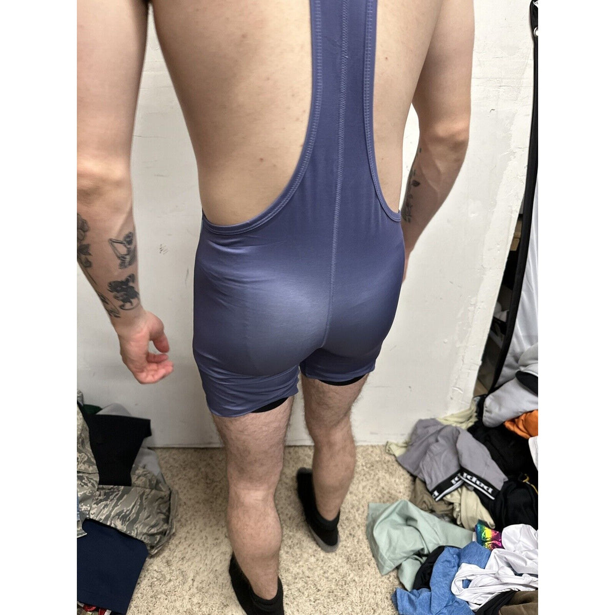 Men’s Gray Tauwell Wrestling Singlet Medium