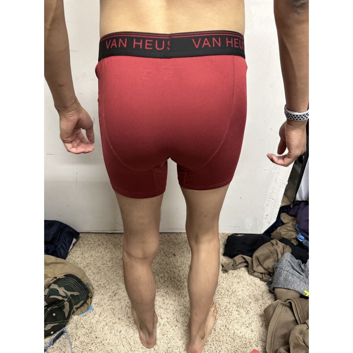 Men’s Rust Colored Medium Van Heusen Compression Boxer Briefs