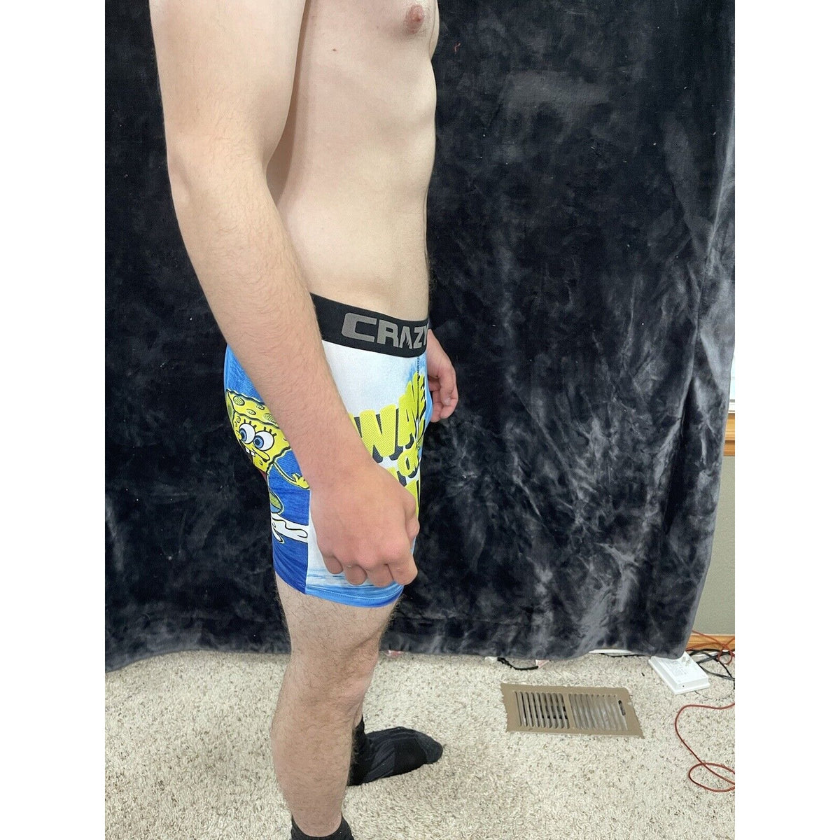 Men’s Crazy Boxer Spongebob Squarepants Size Small Boxer Briefs Blue