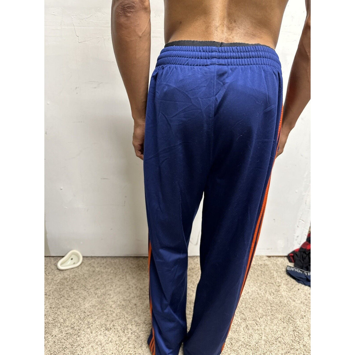 Men’s Blue Large Adidas With Pockets Athletic Pants