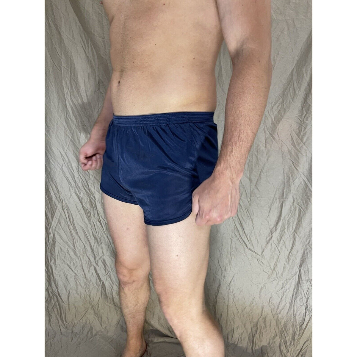 Soffe Ranger Panty Silkies PT Shorts Military Workout Bottom Navy Blue Med
