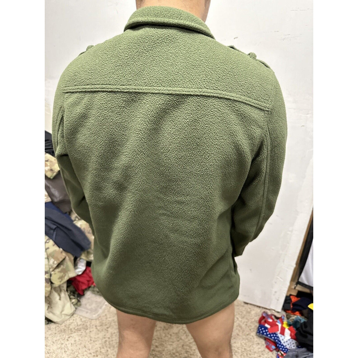 Men’s Old Navy Small Poly Olive Green Front Button Jacket