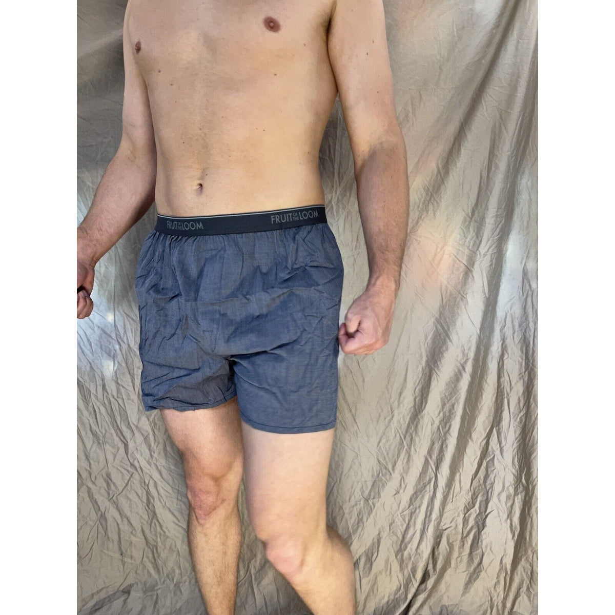 men's fruit of the loom Steel blue boxer shorts Size Small
