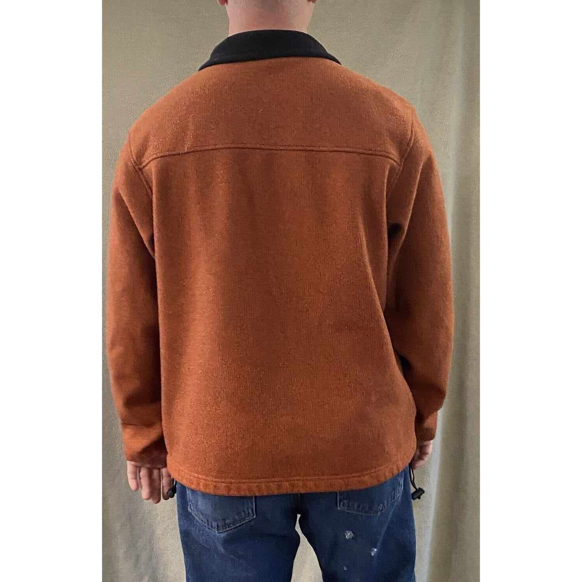 Old Navy Brand Men’s XL Burnt Orange 1/4-zip Polyester Pullover Sweater