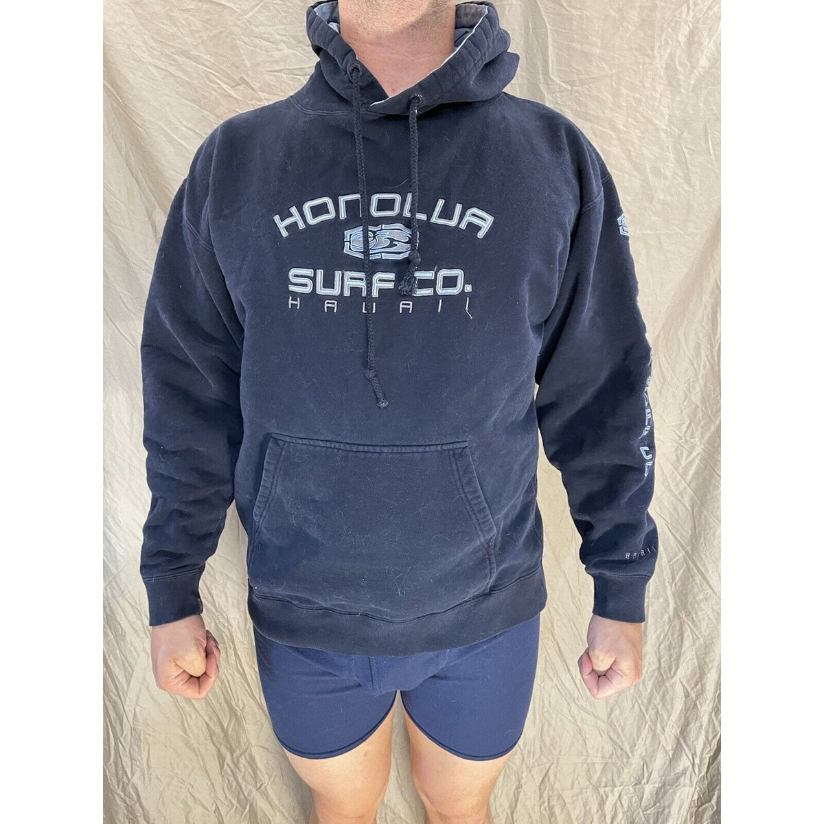 men's black large honolua surf co hoodie pullover hawaii