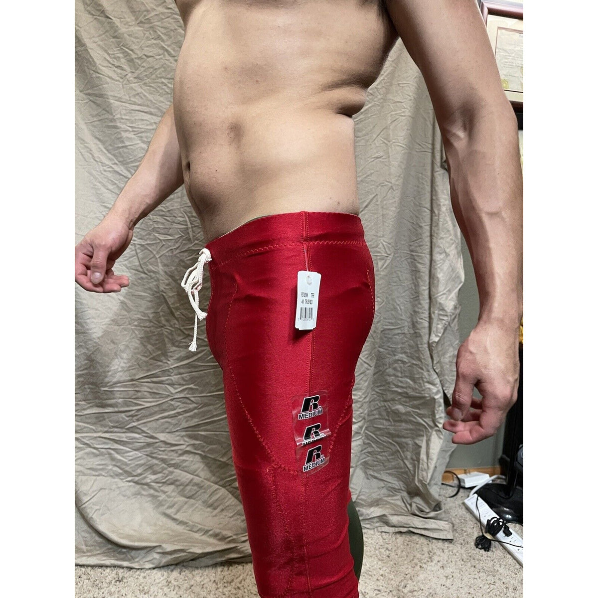 Men's True Red Russell Athletic Medium Football Pants