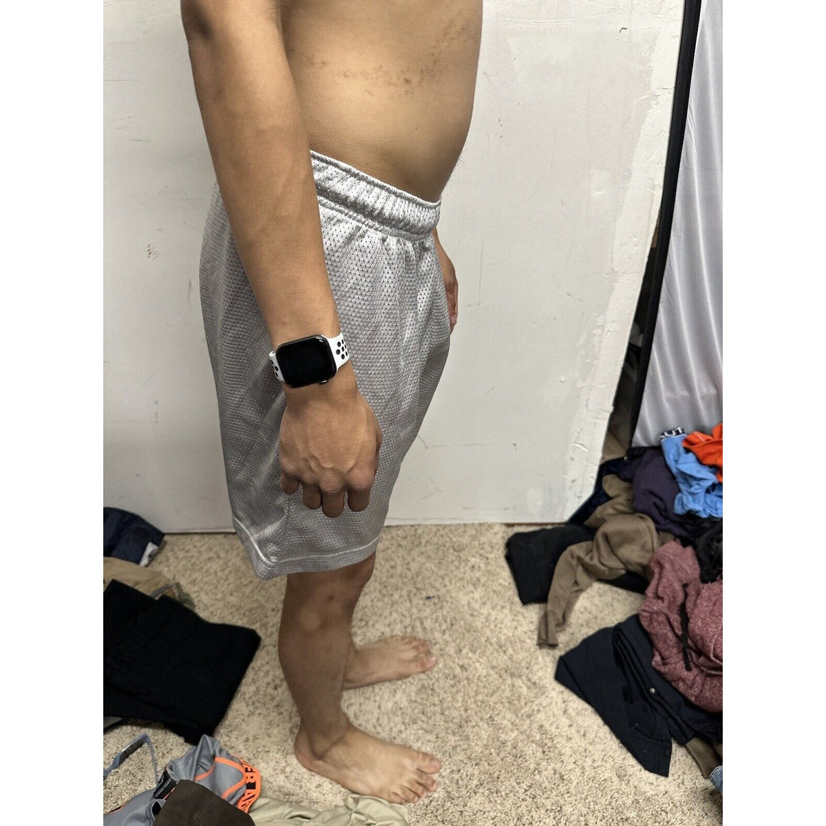 Men’s Pro Spirit Small Silver Athletic Shorts
