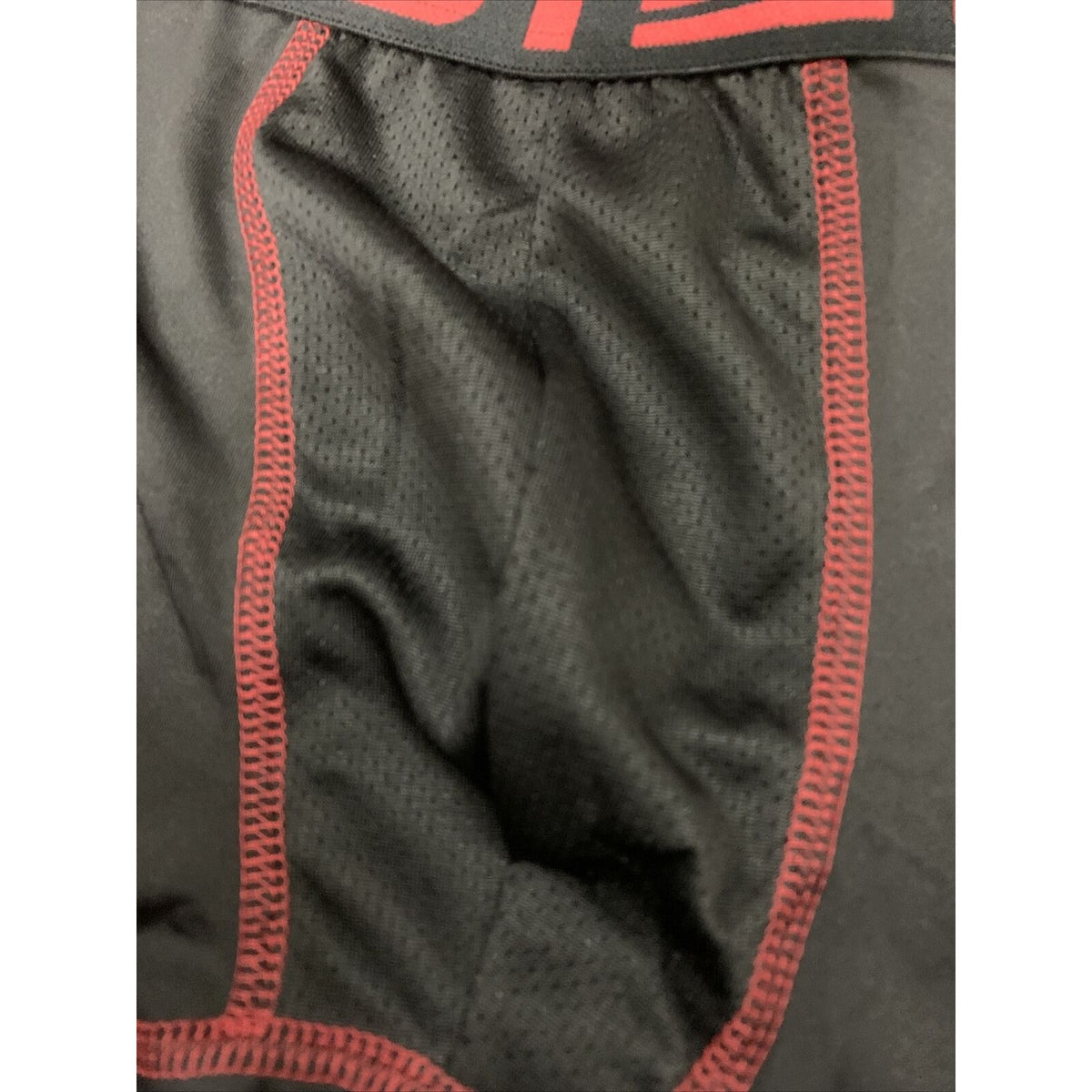 Men’s Black With Red Band Medium AND1 Compression Performance Boxer Briefs