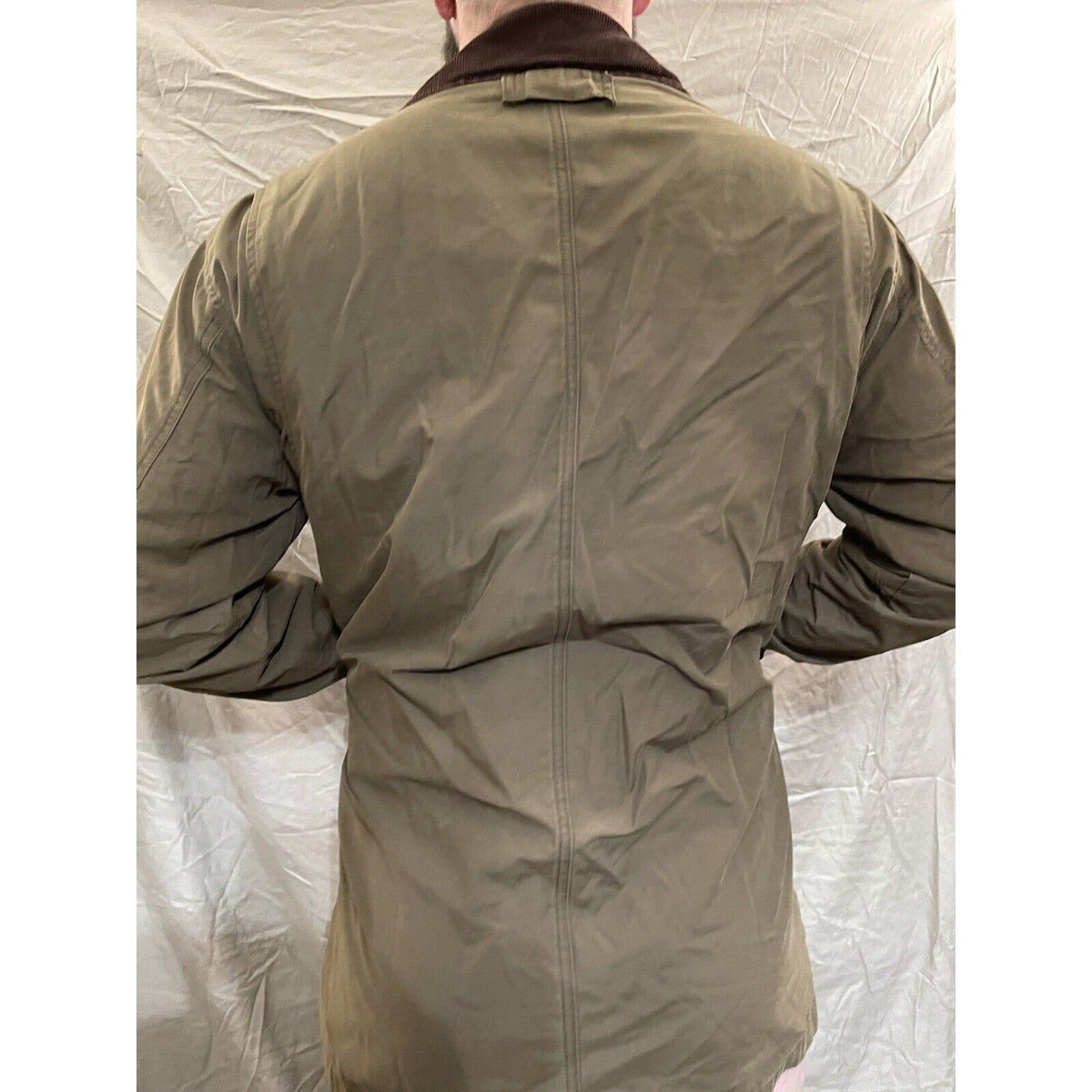 Men's Eddie Bauer button up jacket brown corduroy Medium