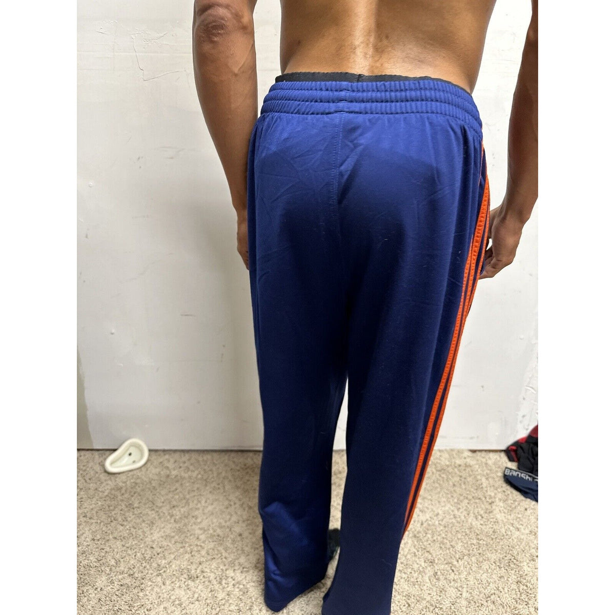 Men’s Blue Large Adidas With Pockets Athletic Pants