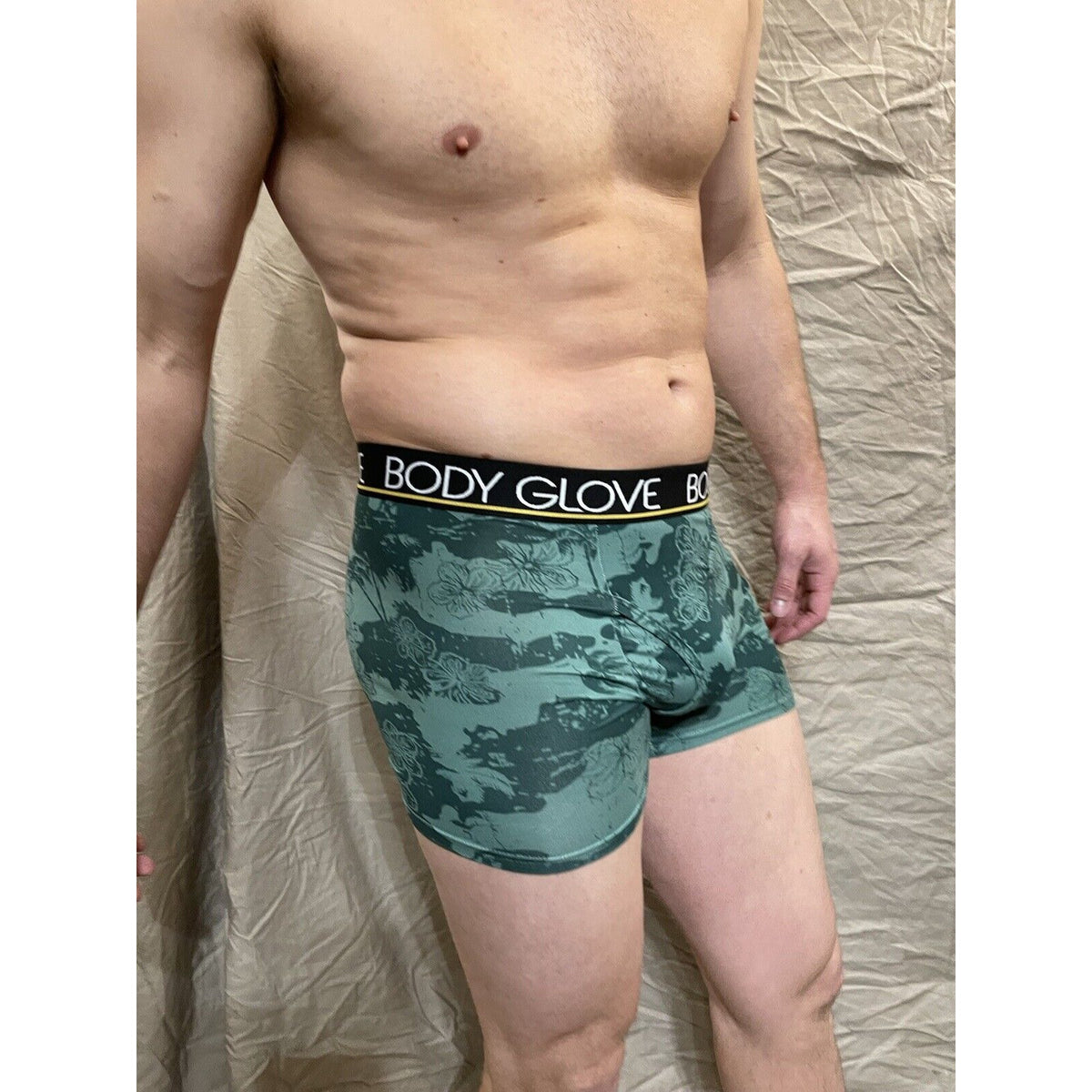 men's tropical green body glove boxer briefs medium