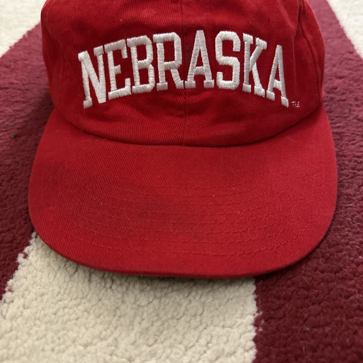 Red Nebraska Champion Baseball Cap Hat