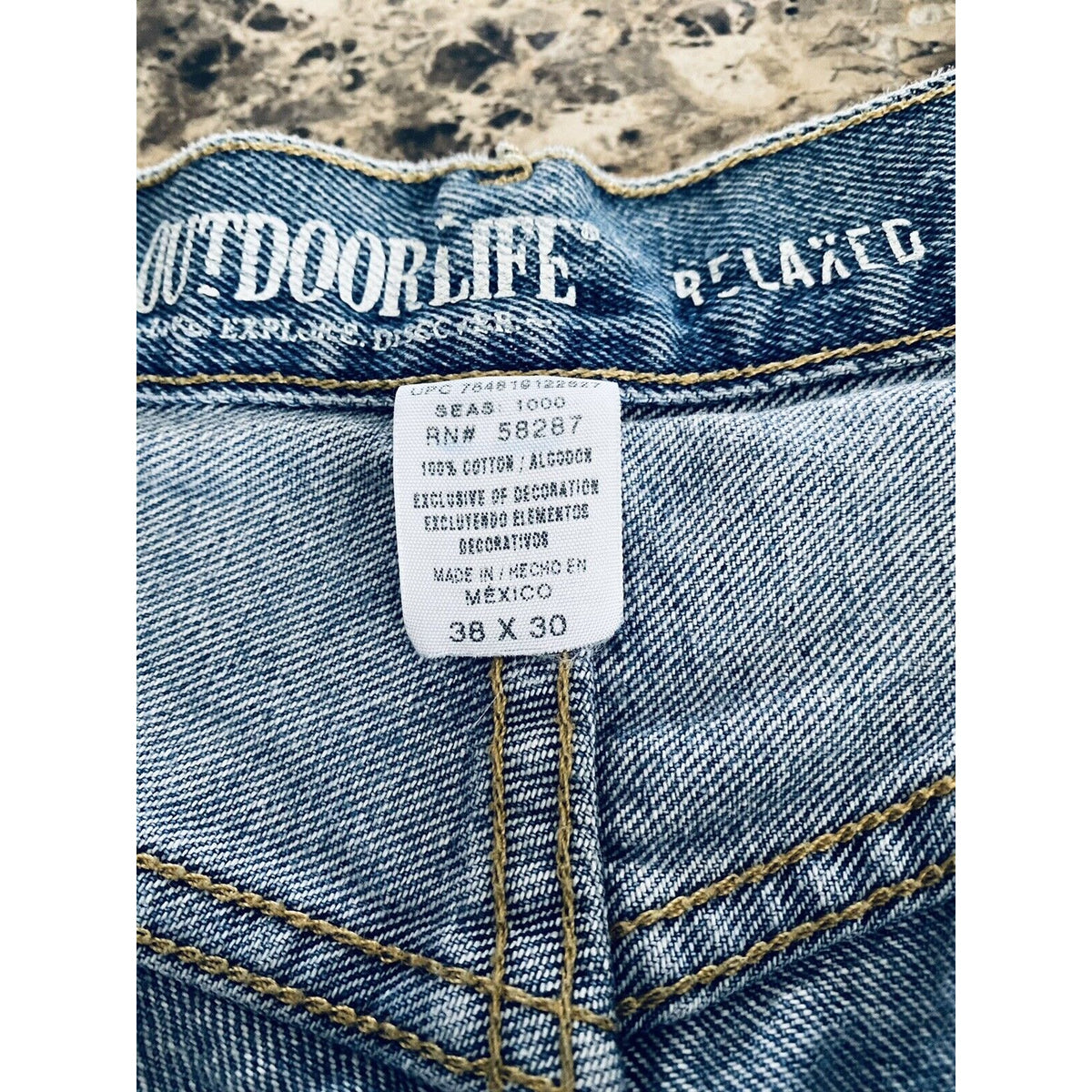 Outdoor Life Relaxed Men’s Blue Denim Jeans 38X30